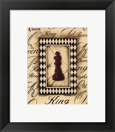 Framed Chess King - Mini Print