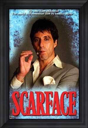 Framed Scarface, Tony Montana Print