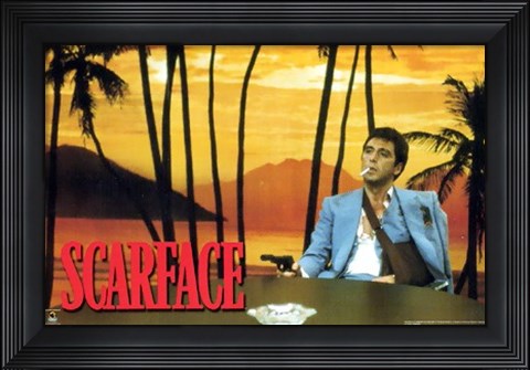 Framed Scarface, Sunset Print