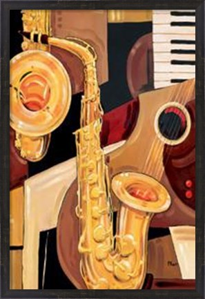 Framed Abstract Sax Print
