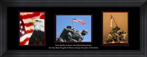 Framed American Soldier Print