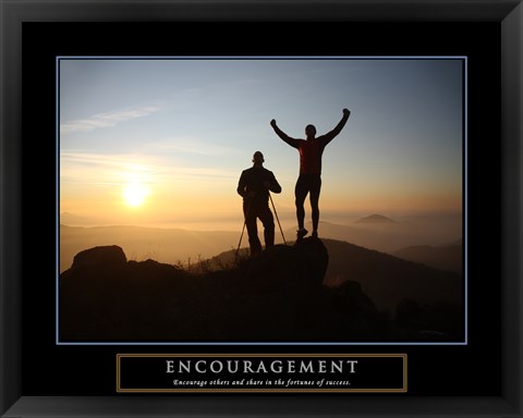 Framed Encouragement - Climbers Print