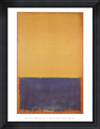 Framed Yellow and Blue Print