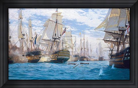 Framed Battle of Trafalgar (Le) Print