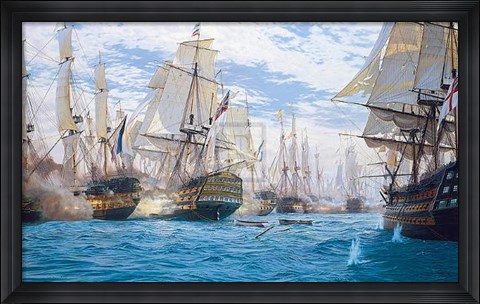 Framed Battle of Trafalgar (Le) Print