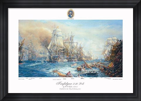 Framed Battle of Trafalgar At 2:30 Pm Print