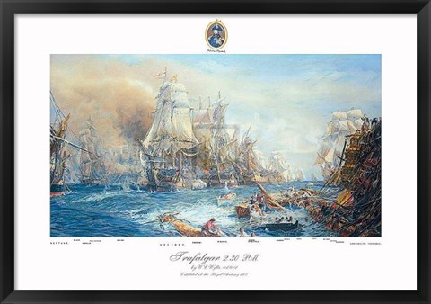 Framed Battle of Trafalgar At 2:30 Pm Print