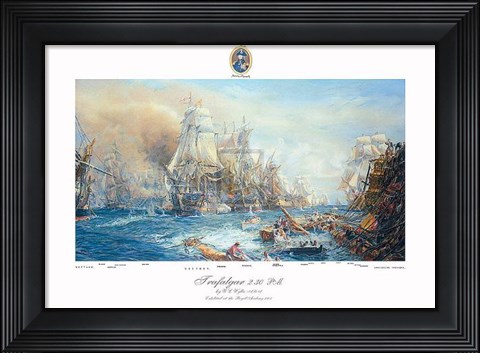 Framed Battle of Trafalgar At 2:30 Pm Print
