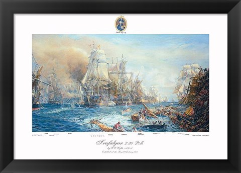 Framed Battle of Trafalgar At 2:30 Pm Print