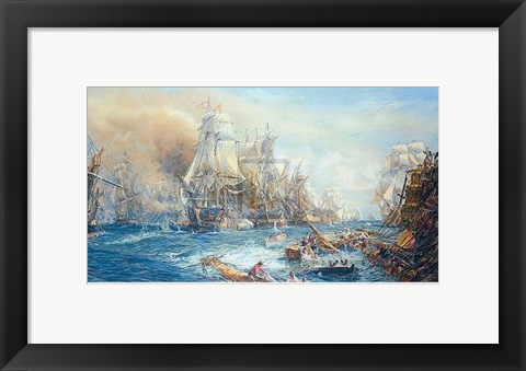 Framed Battle of Trafalgar At 2:30 Pm Print