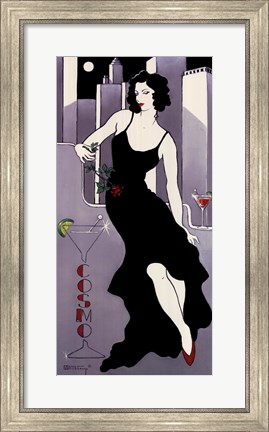 Framed La Dame En Noire Print