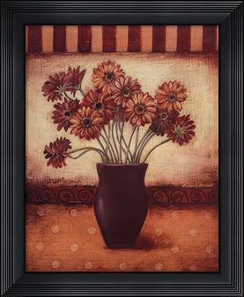 Framed Red Daisies Print