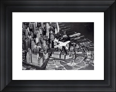Framed Speed Plane Over Nyc Print