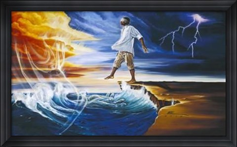 Framed Step Out On Faith (Male) Print