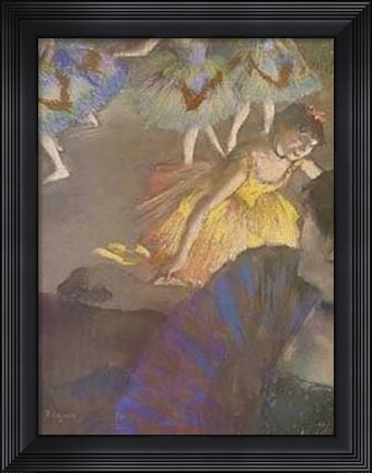 Framed Ballerina And Lady With Fan Print