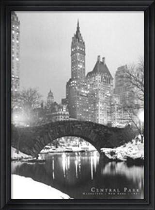 Framed Central Park, 1961 Print