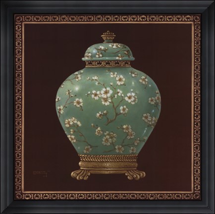 Framed Jade Ginger Jar Print