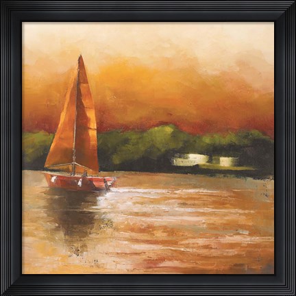 Framed Majorcan Sail I Print