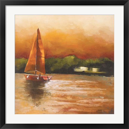 Framed Majorcan Sail I Print