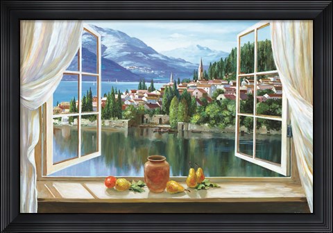 Framed Lago Di Fiori Print