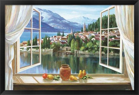 Framed Lago Di Fiori Print