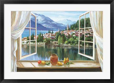 Framed Lago Di Fiori Print