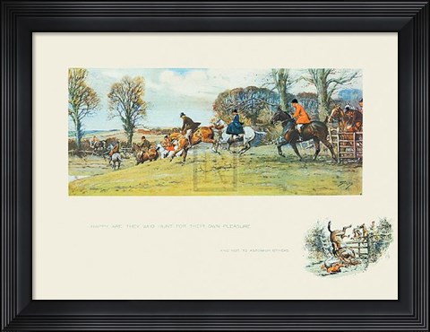 Framed Happy Are They Who Hunt Print
