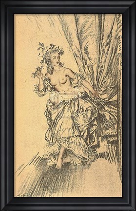 Framed Madame Du Barry as a Bacchante Print