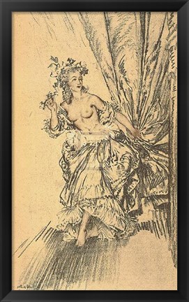 Framed Madame Du Barry as a Bacchante Print