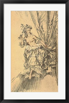 Framed Madame Du Barry as a Bacchante Print