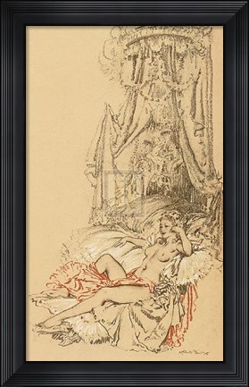 Framed Madame Du Barry as a Reigning Idol Print