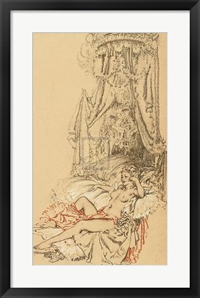 Framed Madame Du Barry as a Reigning Idol Print