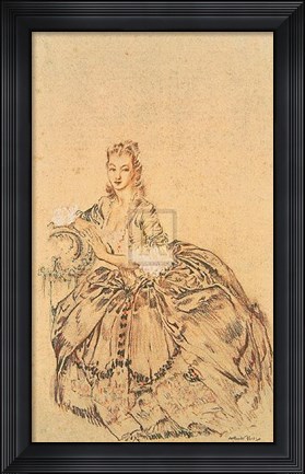 Framed Madame Du Barry in Banishment Print
