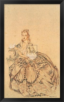Framed Madame Du Barry in Banishment Print