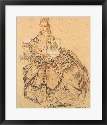 Framed Madame Du Barry in Banishment Print