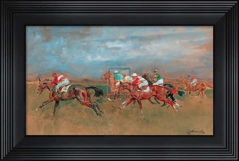 Framed Start Newmarket Print