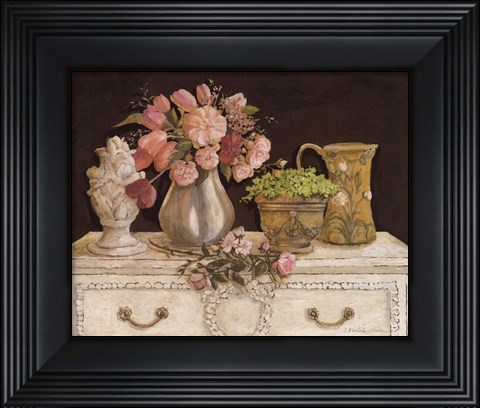 Framed Cottage Living I Print