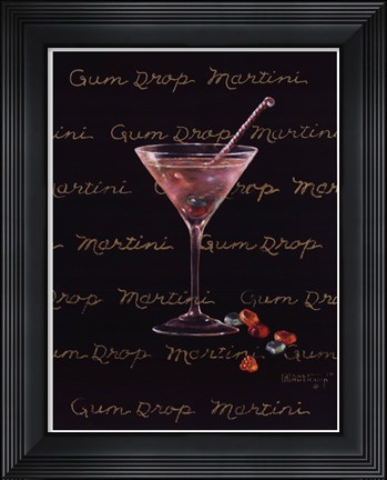 Framed Gum Drop Martini Print