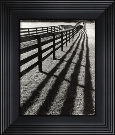 Framed Fences And Shadows, Florida Print