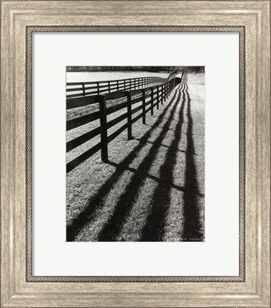 Framed Fences And Shadows, Florida Print