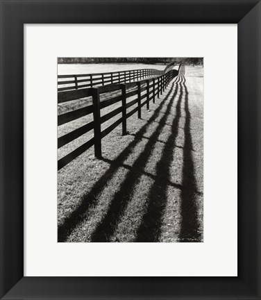 Framed Fences And Shadows, Florida Print