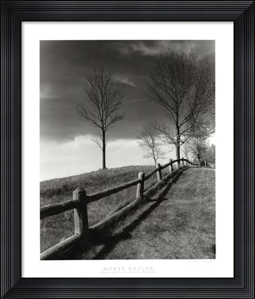 Framed Fences And Trees, Empire, Michigan Print