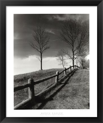 Framed Fences And Trees, Empire, Michigan Print