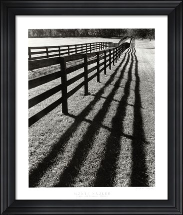 Framed Fences And Shadows, Florida Print