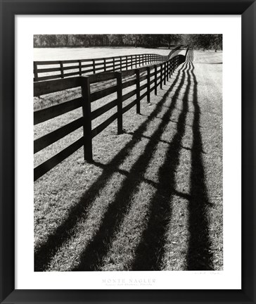 Framed Fences And Shadows, Florida Print