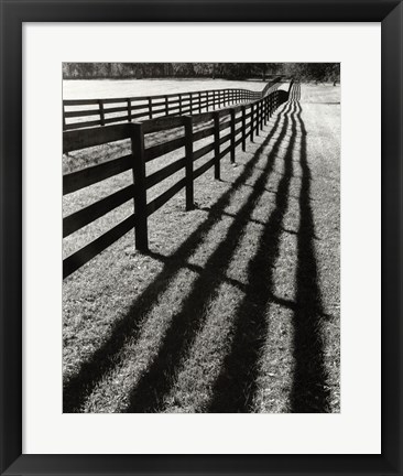 Framed Fences And Shadows, Florida Print