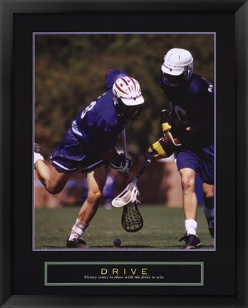 Framed Drive - Lacrosse Print