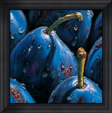Framed Plums Print