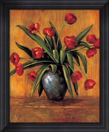 Framed Red Tulips Print