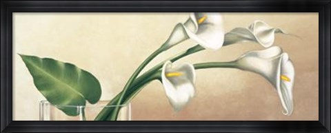 Framed Vaso Con Calle Bianche Print